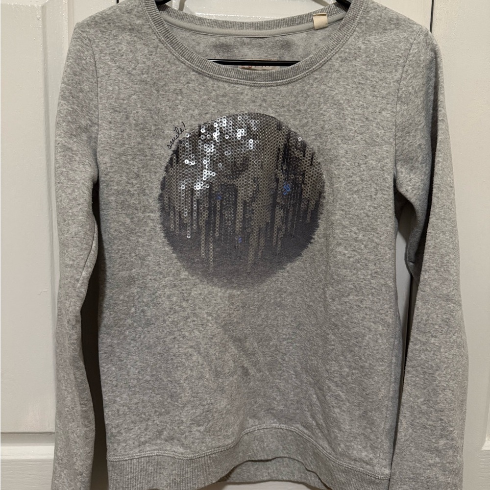 Gray Sequin Sweatshirt